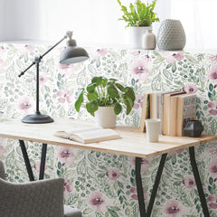 Clara Jean April Showers P&S Wallpaper in a room setting