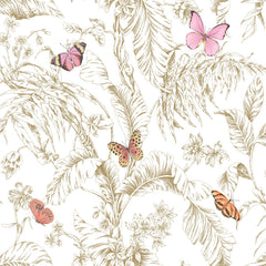 Butterfly Sketch Peel and Stick Wallpaper by WallPops