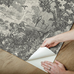 Jungle Toile Peel and Stick Wallpaper - peel and stick application