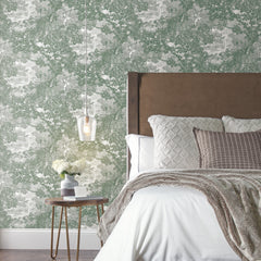 Jungle Toile P&S Wallpaper in a room setting