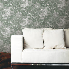 Jungle Toile P&S Wallpaper in a room setting