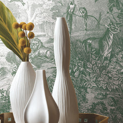 Jungle Toile P&S Wallpaper in a room setting