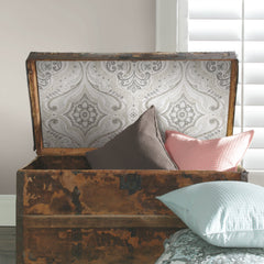 Bohemian Damask Peel and Stick Wallpaper in a room setting