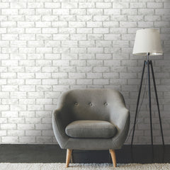 Brick Peel and Stick Wallpaper in a room setting