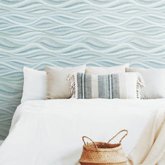 Mosaic Waves Peel and Stick Wallpaper in a room setting