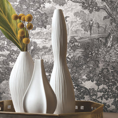 Jungle Toile P&S Wallpaper in a room setting