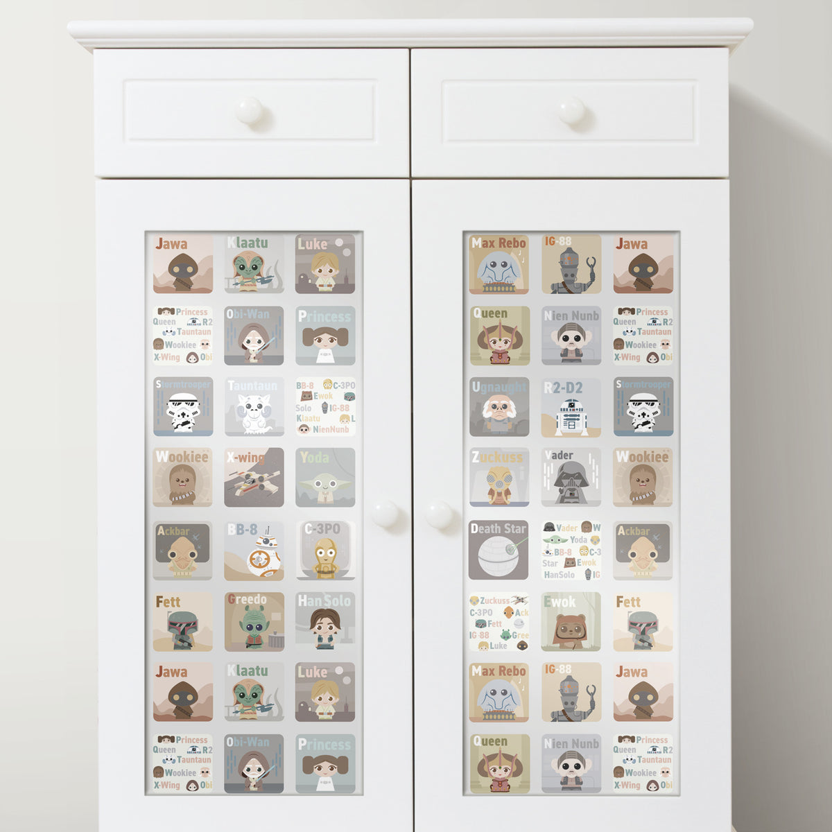 Star Wars Infant Alphabet P&S Wallpaper in a room setting