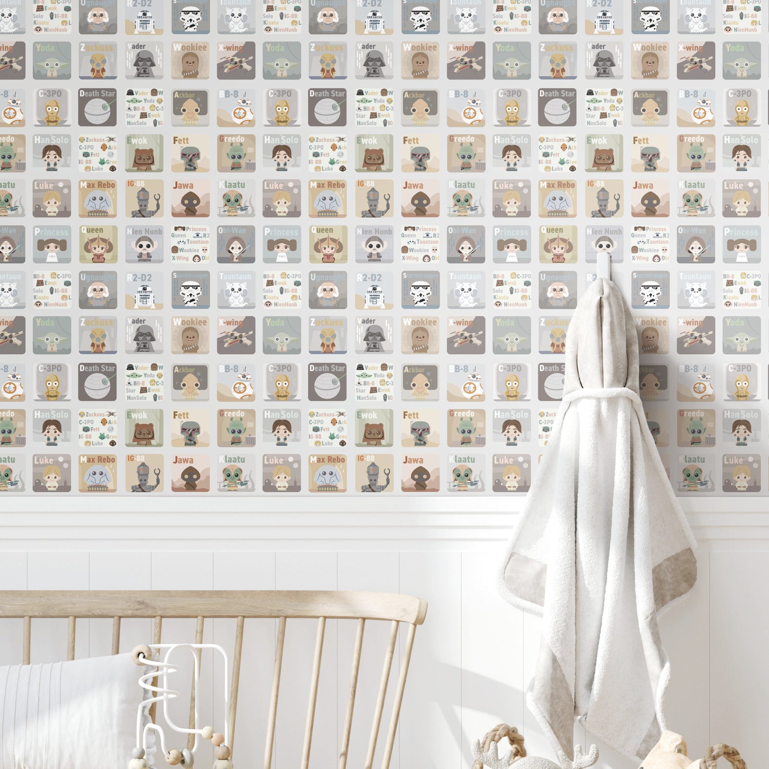 Star Wars Infant Alphabet P&S Wallpaper in a room setting