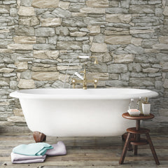 Stone P&S Wallpaper in a room setting