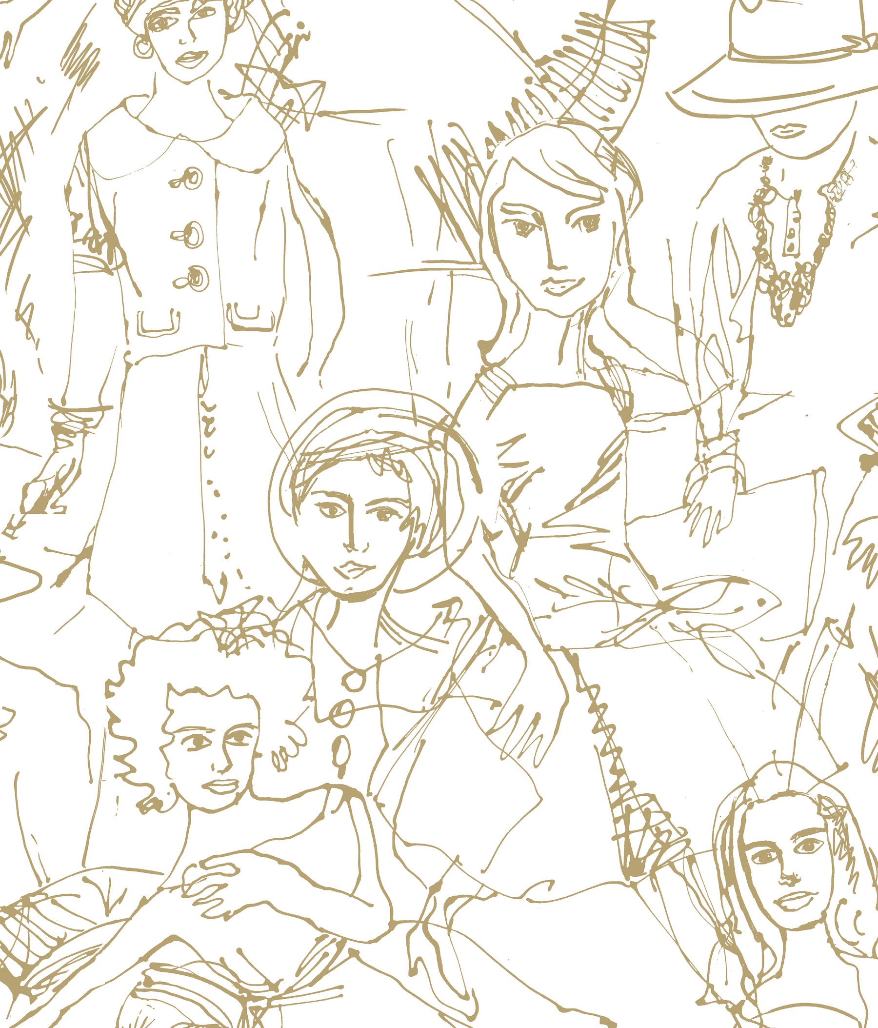 Vogue Sketches P&S Wallpaper by WallPops