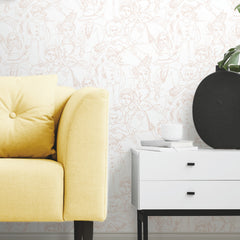 Vogue Sketches P&S Wallpaper in a room setting