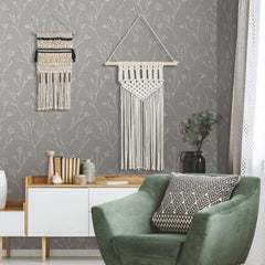 Twigs Peel and Stick Wallpaper in a room setting