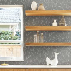 Twigs Peel and Stick Wallpaper in a room setting