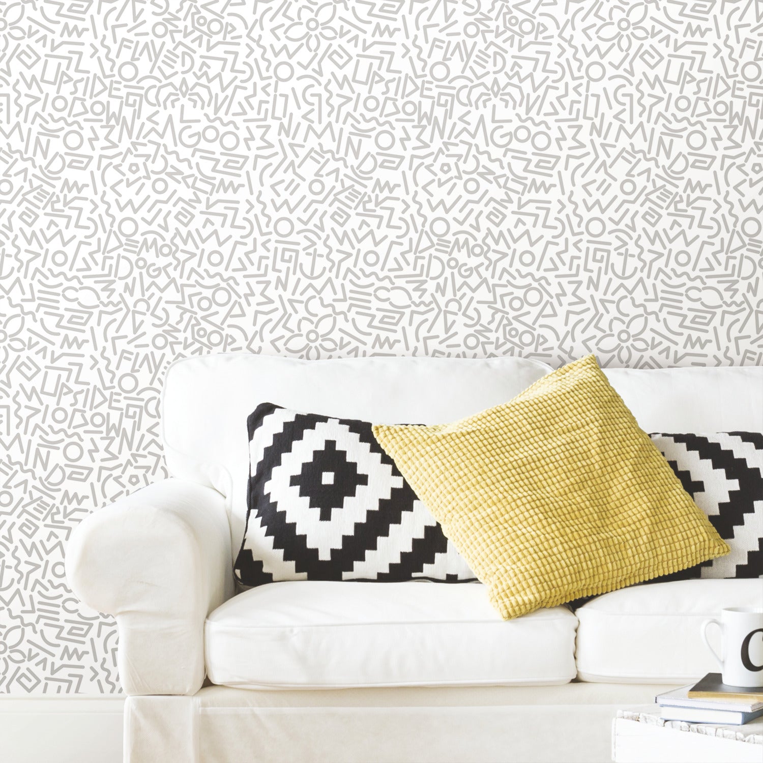 RMK11974WP peel and stick wallpaper in a room setting