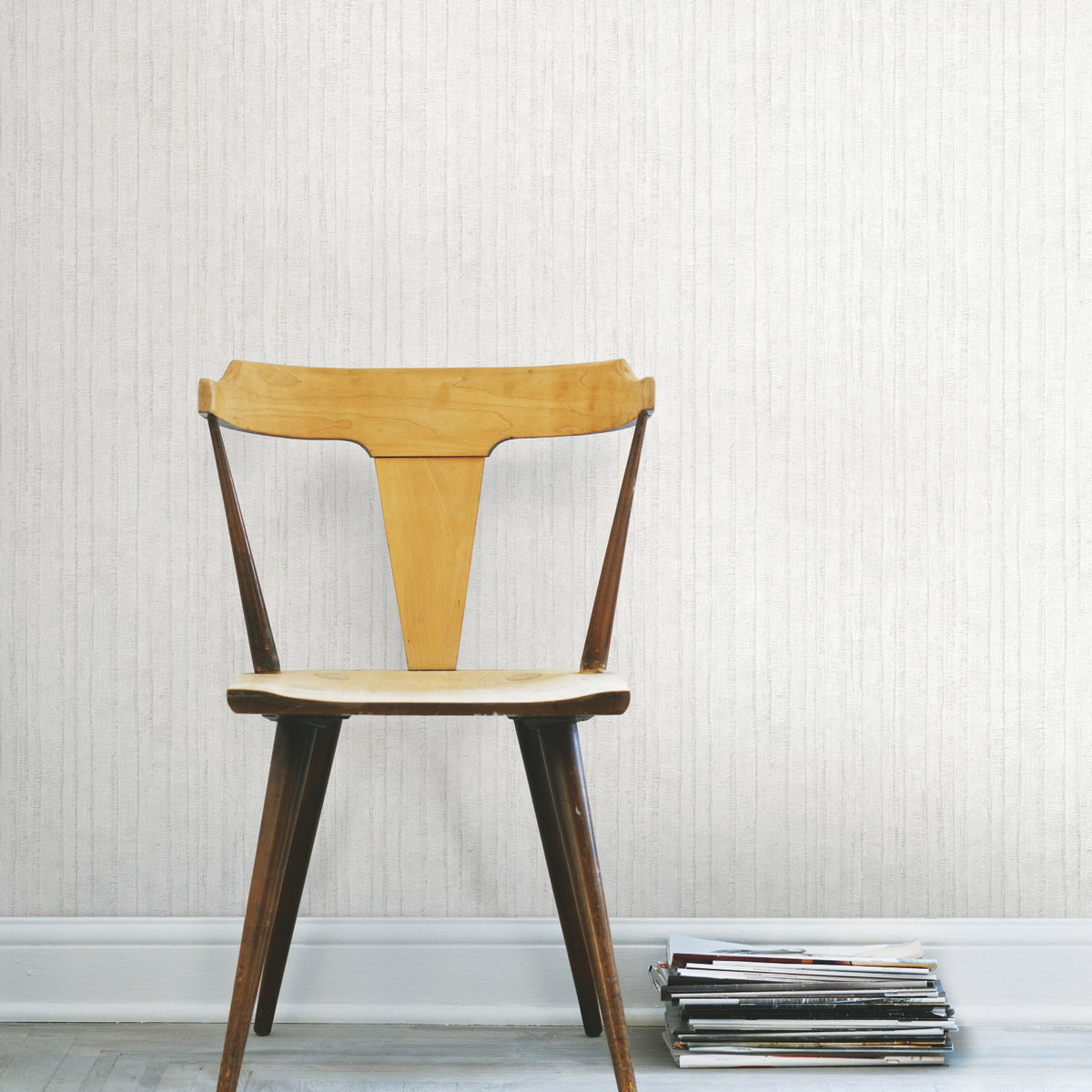 Crackled Stria Faux Texture Peel and Stick Wallpaper in a room setting