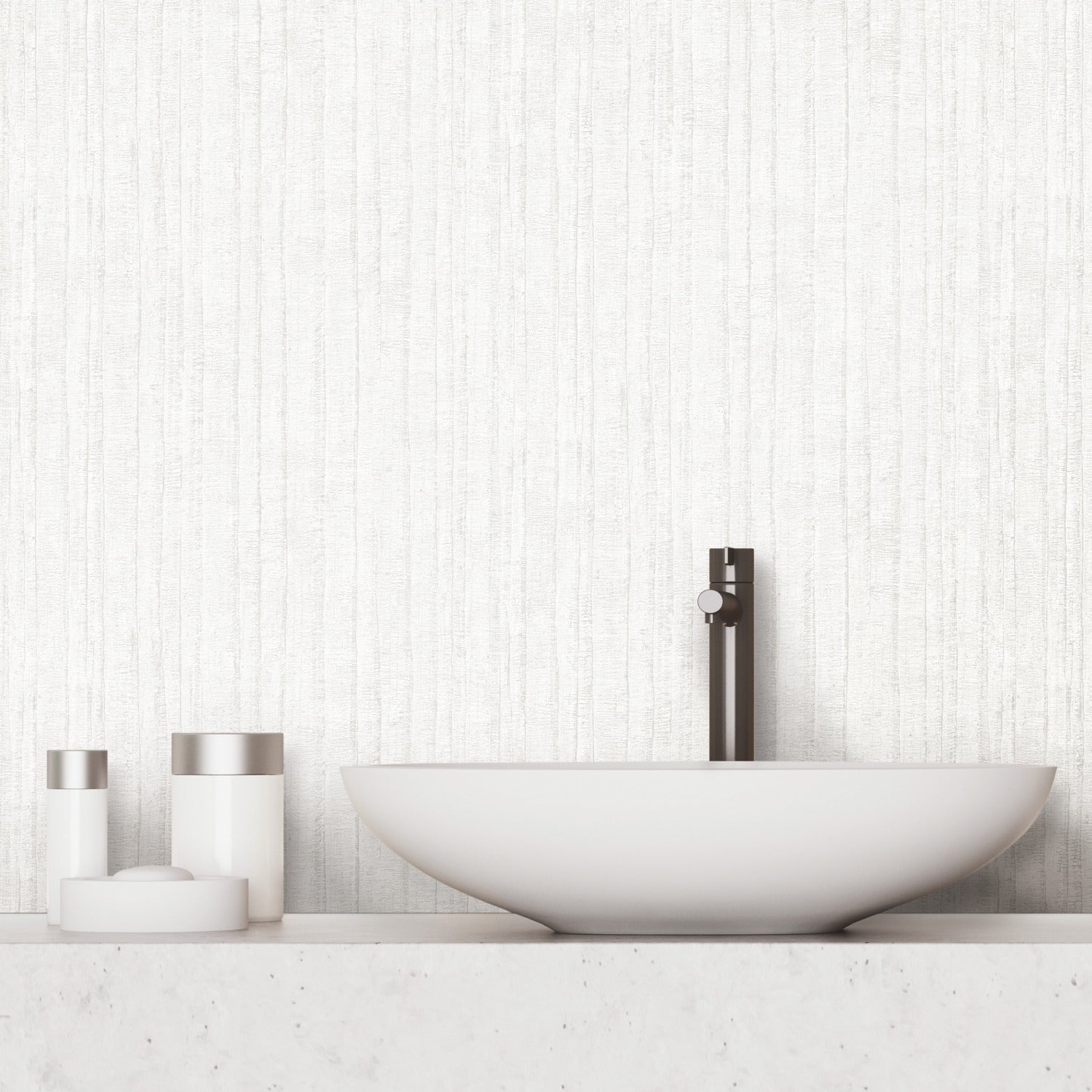 Crackled Stria Faux Texture Peel and Stick Wallpaper in a room setting