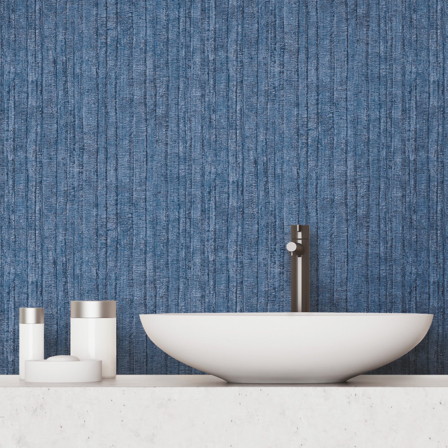 Crackled Stria Faux Texture Peel and Stick Wallpaper in a room setting