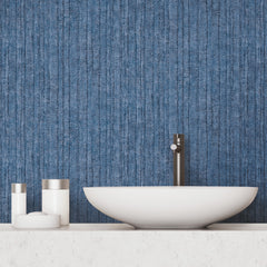 Crackled Stria Faux Texture Peel and Stick Wallpaper in a room setting