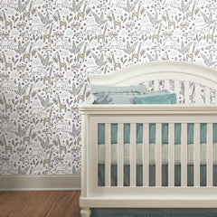 Jungle Menagerie P&S Wallpaper in a room setting