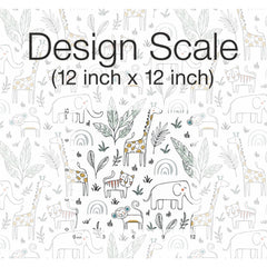 Jungle Menagerie P&S Wallpaper pattern close-up