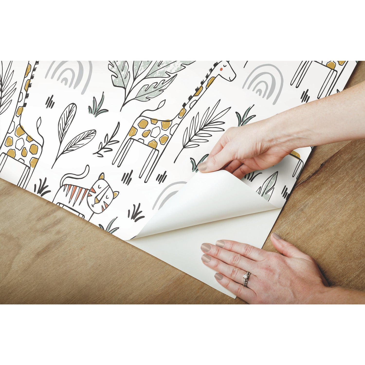Jungle Menagerie P&S Wallpaper - how to peel