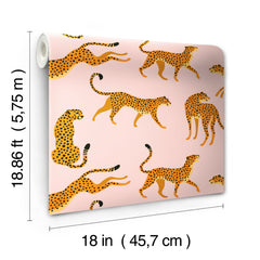 Cheetah Cheetah Peel and Stick Wallpaper - dimensions