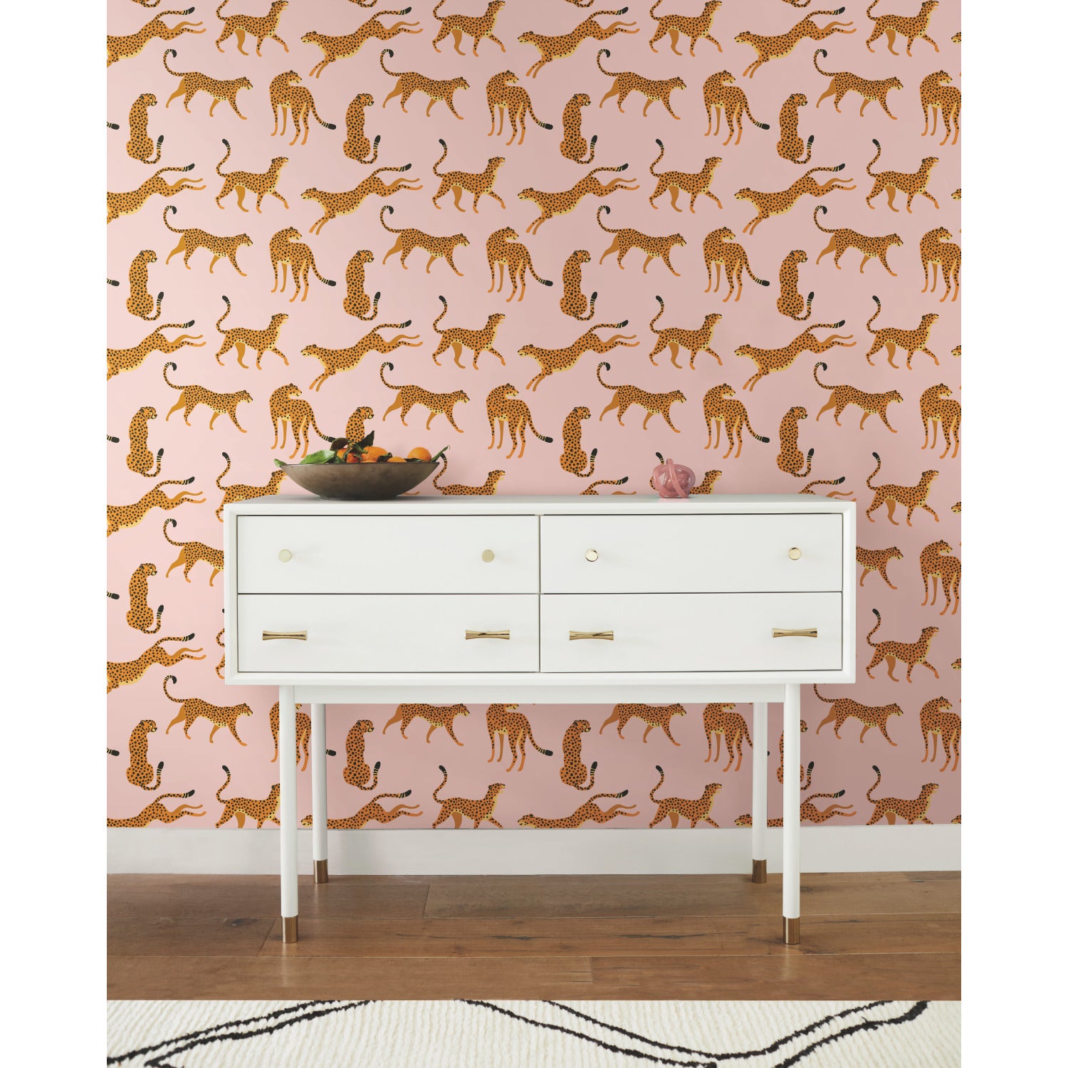 Cheetah Cheetah Peel and Stick Wallpaper in a room setting