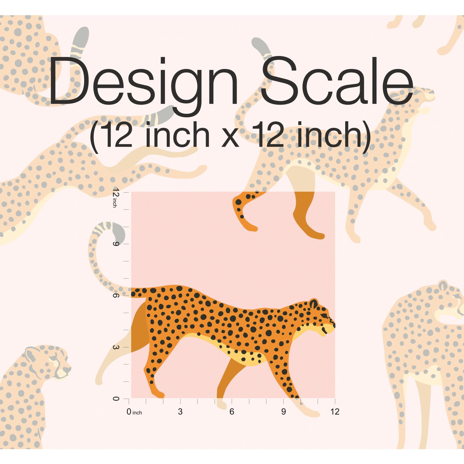 Cheetah Cheetah Peel and Stick Wallpaper pattern close-up