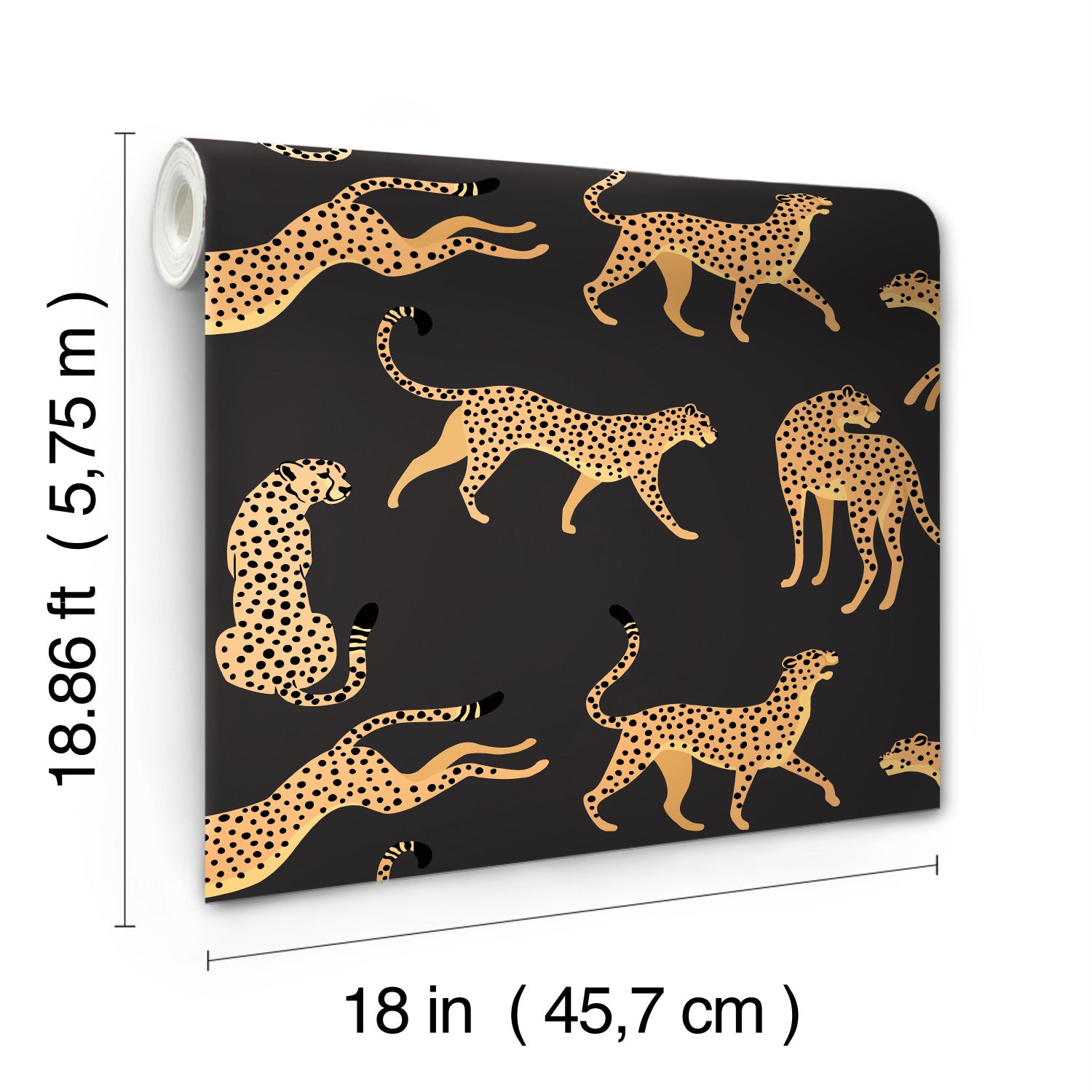 Cheetah Cheetah Peel and Stick Wallpaper - dimensions