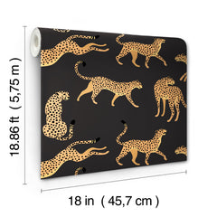 Cheetah Cheetah Peel and Stick Wallpaper - dimensions