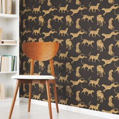 Cheetah Cheetah Peel and Stick Wallpaper in a room setting