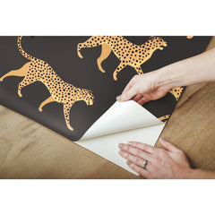 Cheetah Cheetah Peel and Stick Wallpaper - how to peel