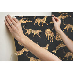 Cheetah Cheetah Peel and Stick Wallpaper - how to stick