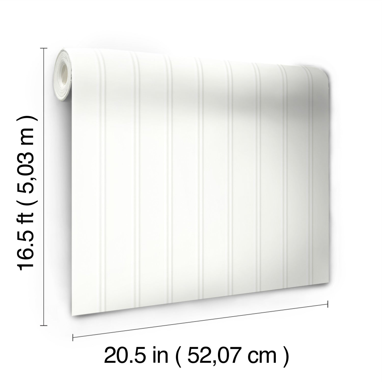 Beadboard Peel and Stick Wallpaper - dimensions