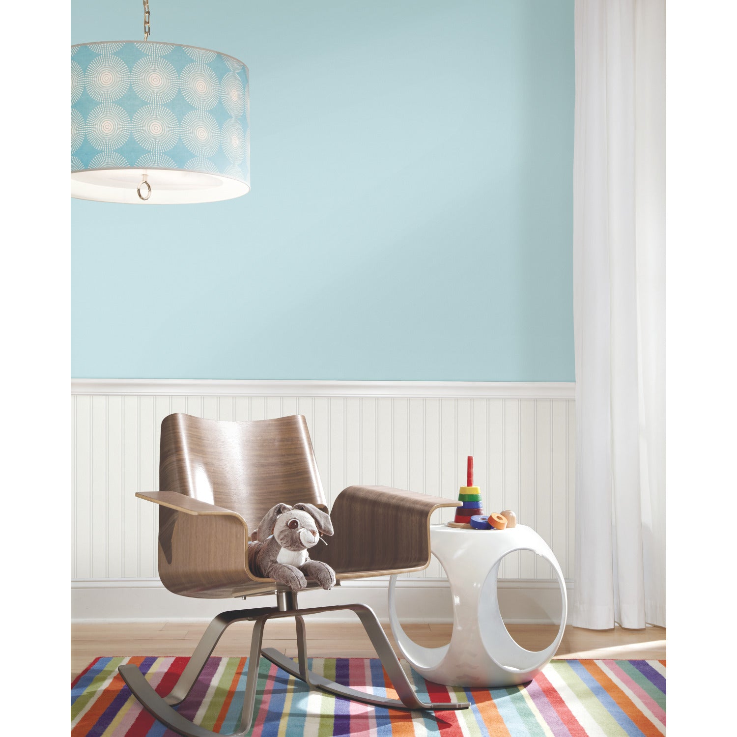 Beadboard Peel and Stick Wallpaper in a room setting