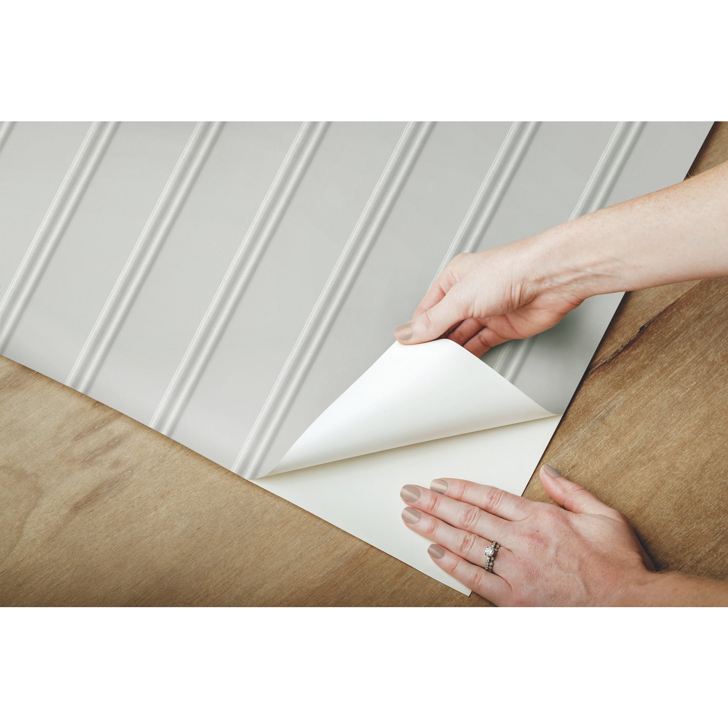 Beadboard Peel and Stick Wallpaper - how to peel