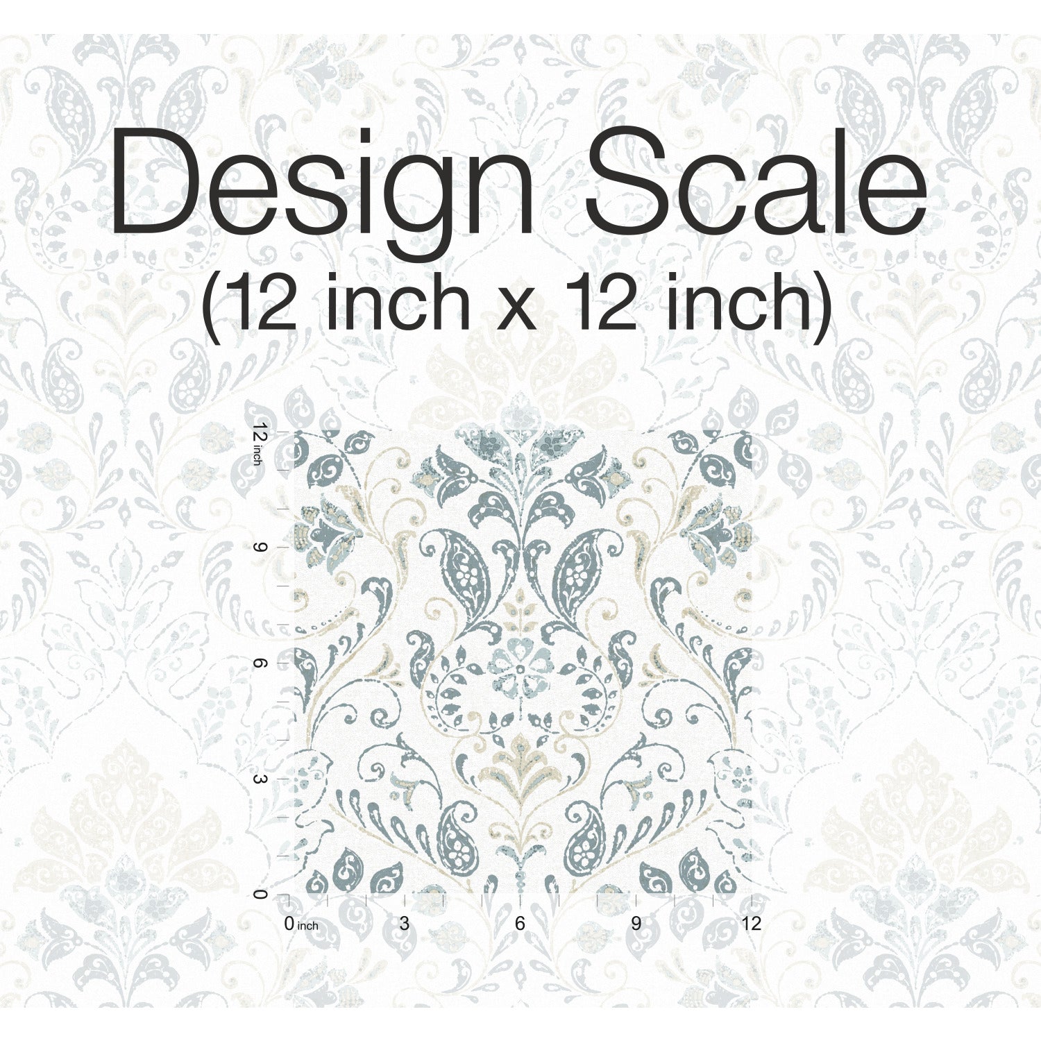 Persian Damask Peel and Stick Wallpaper pattern close-up