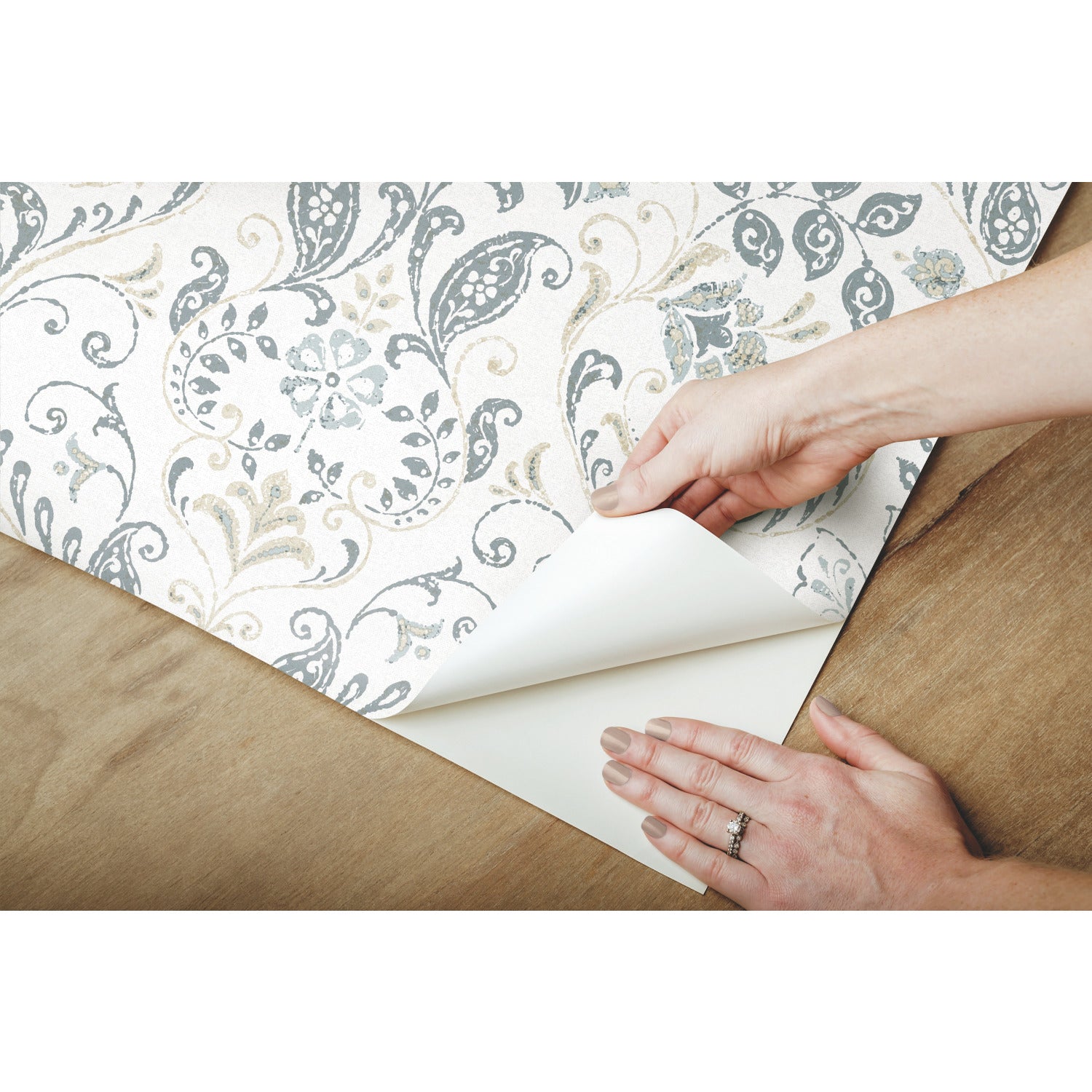 Persian Damask Peel and Stick Wallpaper - how to peel