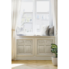 Beveled Wood Paneling Peel & Stick Wallpaper in a room setting