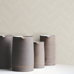 Herringbone Weave Peel and Stick Wallpaper in a room setting