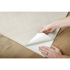 Herringbone Weave Peel and Stick Wallpaper - how to peel