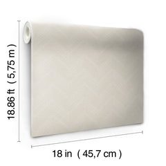 Herringbone Weave Peel and Stick Wallpaper - dimensions