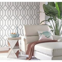 Gazebo Lattice P&S Wallpaper in a room setting