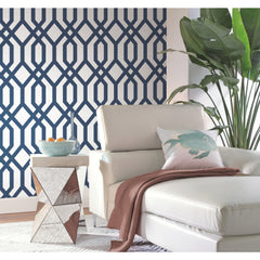 Gazebo Lattice Peel and Stick Wallpaper in a room setting