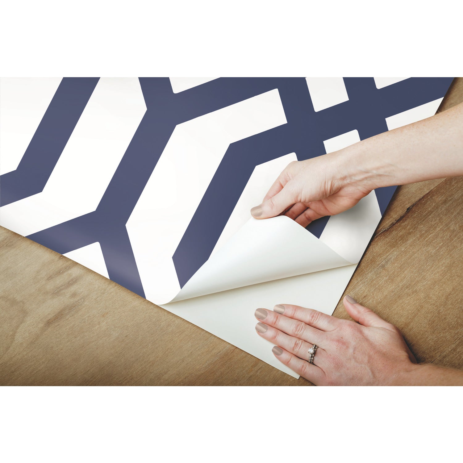 Gazebo Lattice Peel and Stick Wallpaper - how to peel