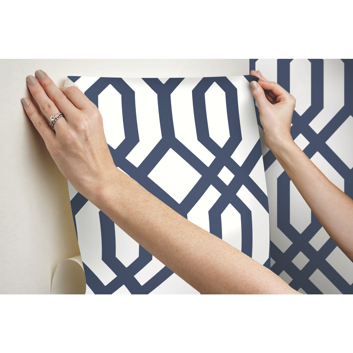 Gazebo Lattice Peel and Stick Wallpaper - how to stick