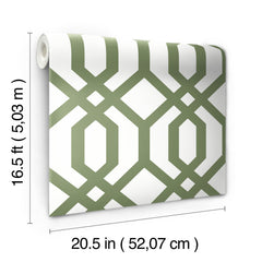Gazebo Lattice Peel and Stick Wallpaper - dimensions