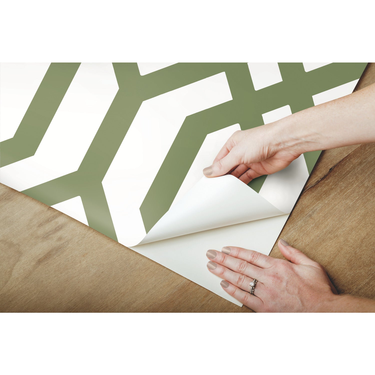 Gazebo Lattice Peel and Stick Wallpaper - how to peel