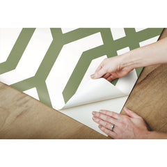 Gazebo Lattice Peel and Stick Wallpaper - how to peel