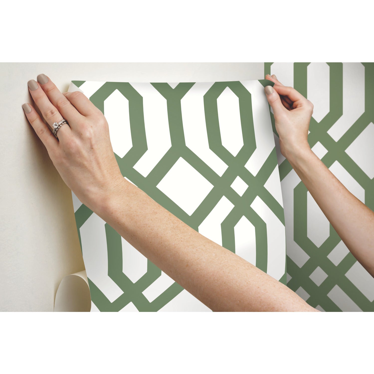 Gazebo Lattice Peel and Stick Wallpaper - how to stick